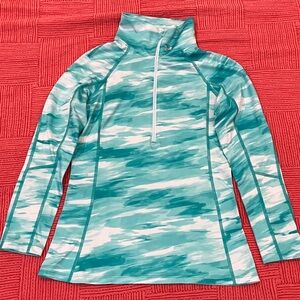 Under Armour Women's turquoise - aqua zip top high Neck Sweater